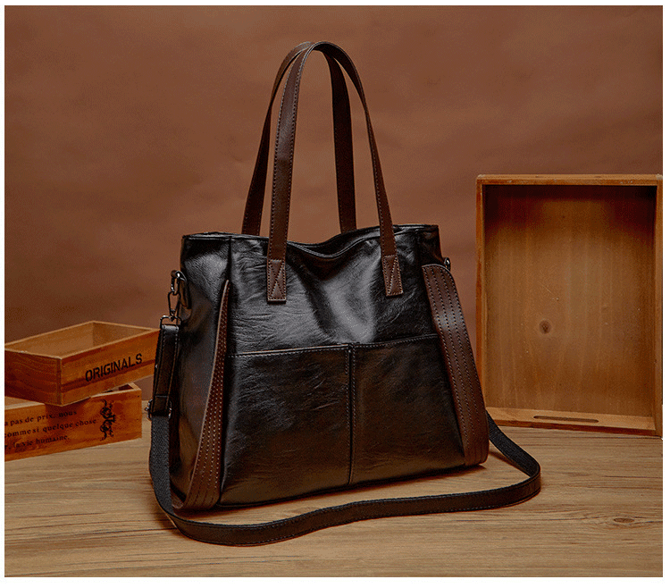 Versatile Women's Leather Tote Bag - ChicCarry