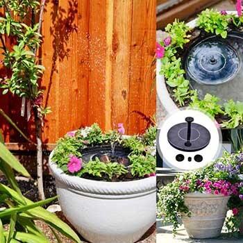 Bird Fountain with Solar Panel - Garden Decoration