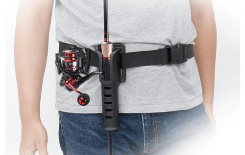 Cinturón de pesca con portacañas