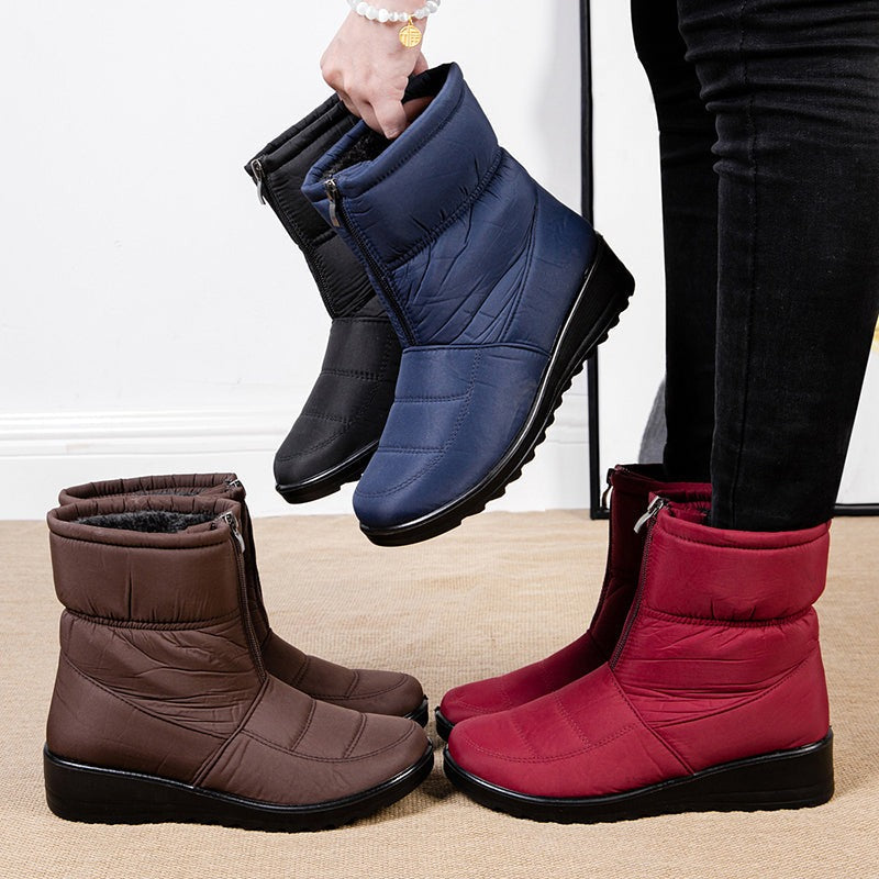 Women's Waterproof Velvet Winter Boots - CozyWarm