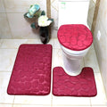Kit 3 Absorbent Bathroom Mats