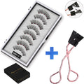 Natural Reusable Magnetic Eyelashes - 4 Pairs with 5 Magnets Each