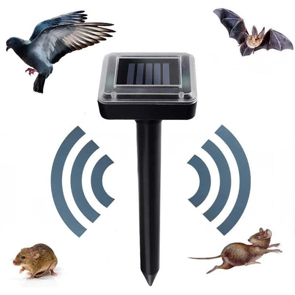Repelente solar ultrasónico de plagas, resistente al agua las 24 horas