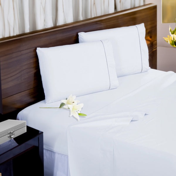 Juego de sábanas y fundas de almohada de 400 hilos - Punto Palito - SleepRoyal