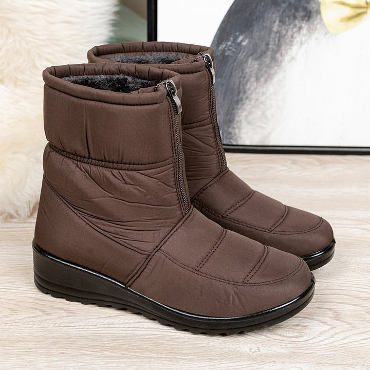 Women's Waterproof Velvet Winter Boots - CozyWarm