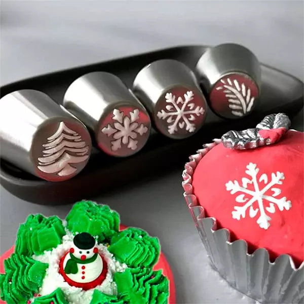 Kit with 4 Christmas Piping Tips 